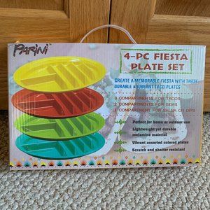 PARINI - Fiesta Plate Set (4-pc) - NEW in Box